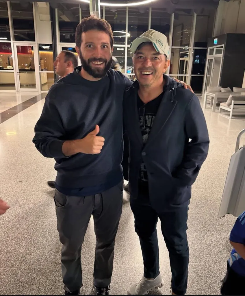 Gallardo, en el Monumental (Foto: @sariskleit).