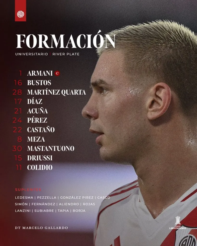 Los 11 de River.