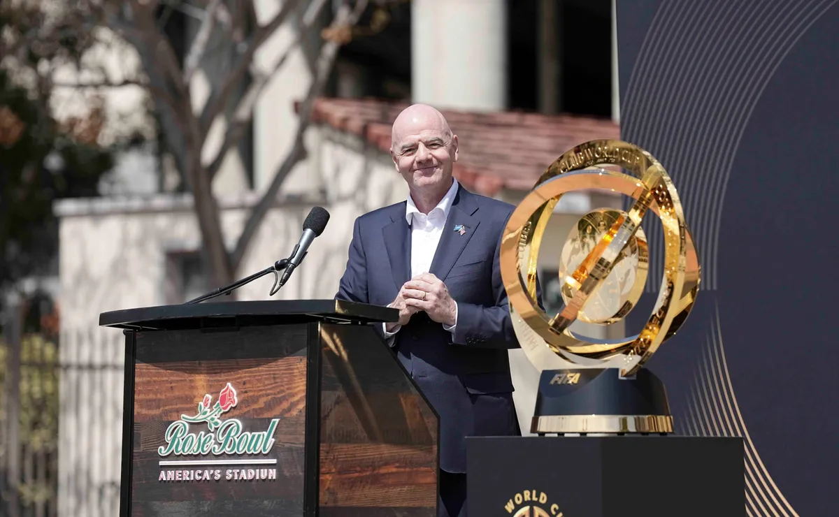 Gianni Infantino, en Rose Bowl (Prensa FIFA).