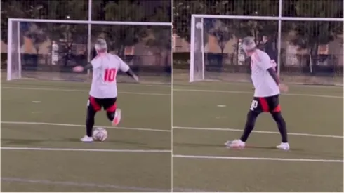 Un golazo 3 dedos de Ariel Ortega en la previa del clásico Senior River vs Racing.