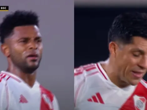 Se calentó: Enzo Pérez retó a Borja en pleno partido
