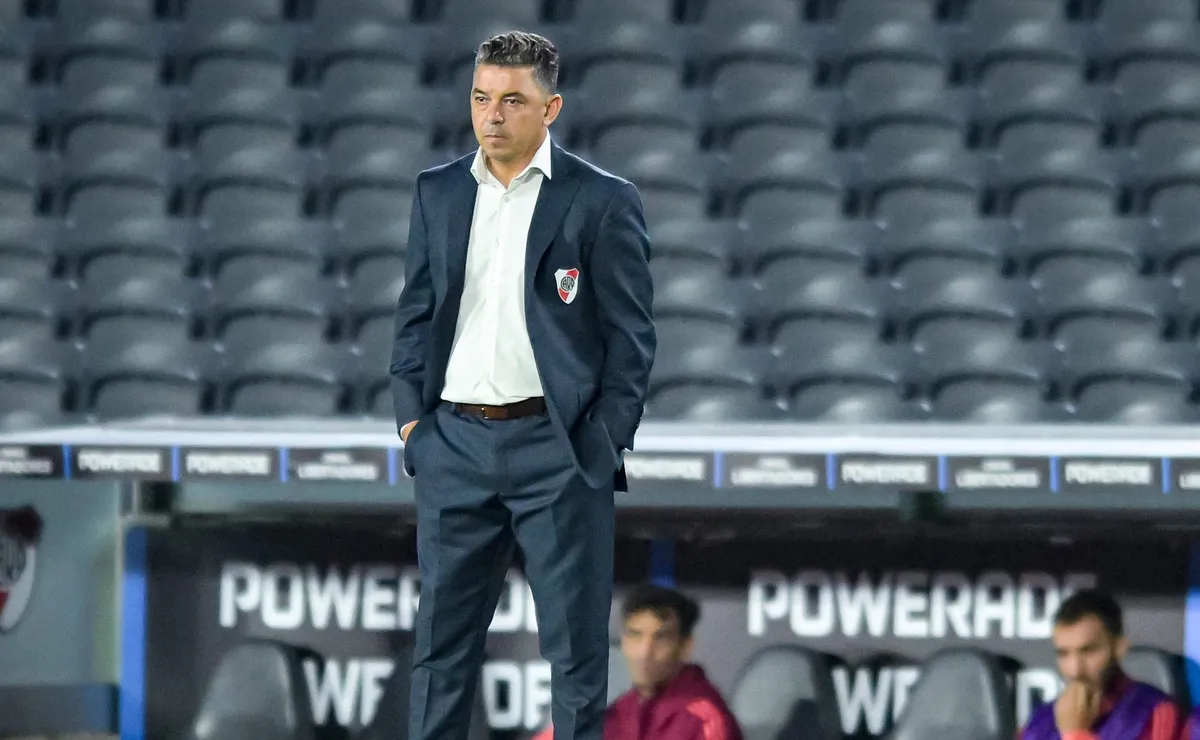Gallardo, en River vs. Barcelona.