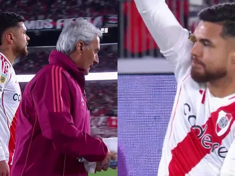 Paulo Díaz sintió un pinchazo en el posterior y pidió el cambio en el gol de Talleres