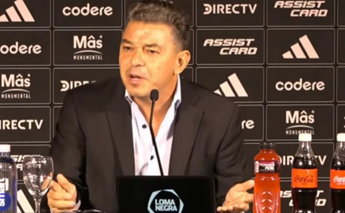 Marcelo Daniel Gallardo en conferencia post River - Talleres.