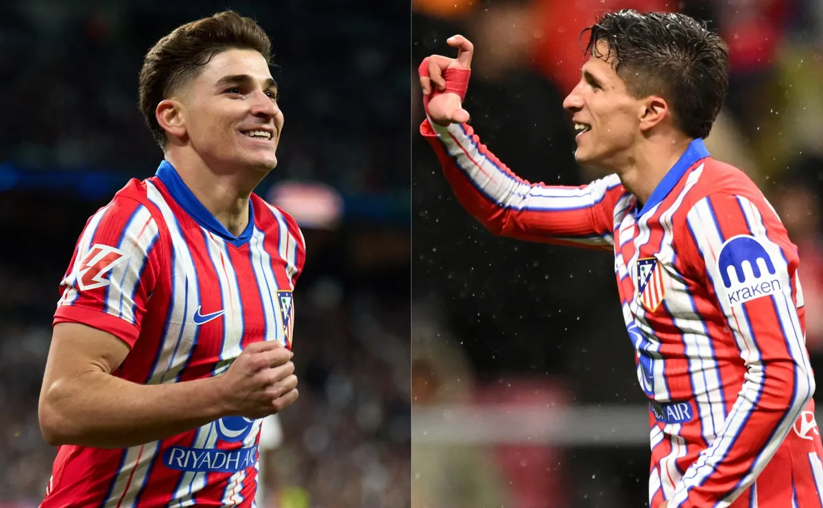 Julián y Giuliano Simeone anotaron en la última fecha ante Valladolid.