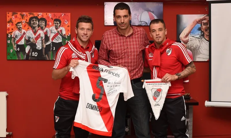 Nico Domingo cuando volvió a la pensión de River en 2016. (Prensa River)