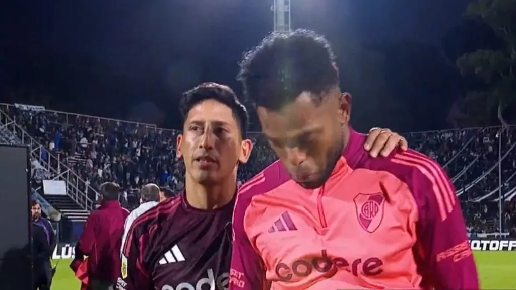 Así se iba Borja al vestuario, desconsolado.