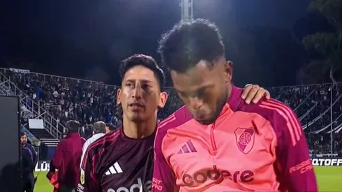 Así se iba Borja al vestuario, desconsolado.