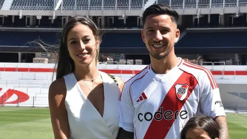 La emoción de la mujer de Driussi por su primer gol en River.