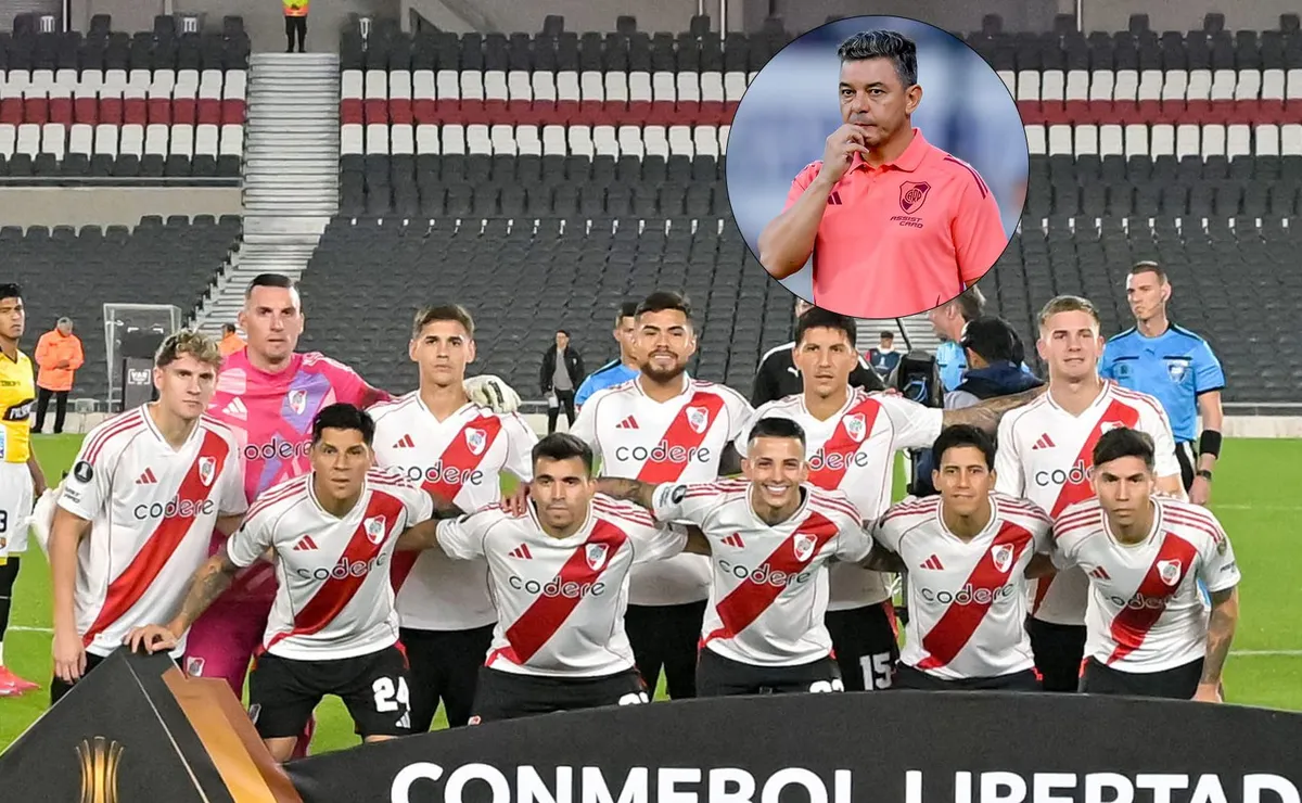 Gallardo piensa el once de River.