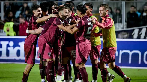 Los jugadores de River Plate, a puro festejo.