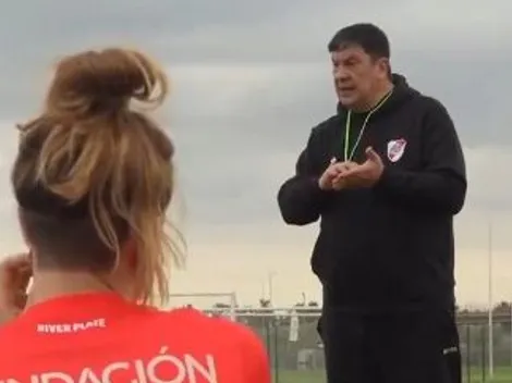 Enorme gesto: Germán Burgos visitó la escuela de River y le dio una charla a los juveniles