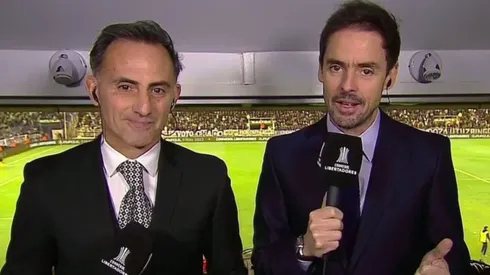 Diego Latorre y Mariano Closs, comentarista y relator de la Copa Libertadores 2025 en Disney+.