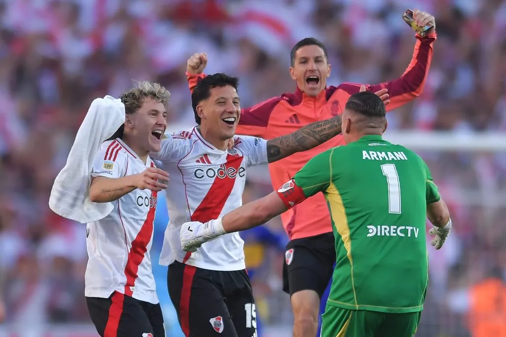 Festejo superclásico en Nuñez. (Foto: Getty).