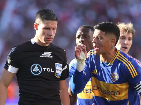 El llanto de Marcos Rojo contra el árbitro del superclásico: "Siempre lo mismo"