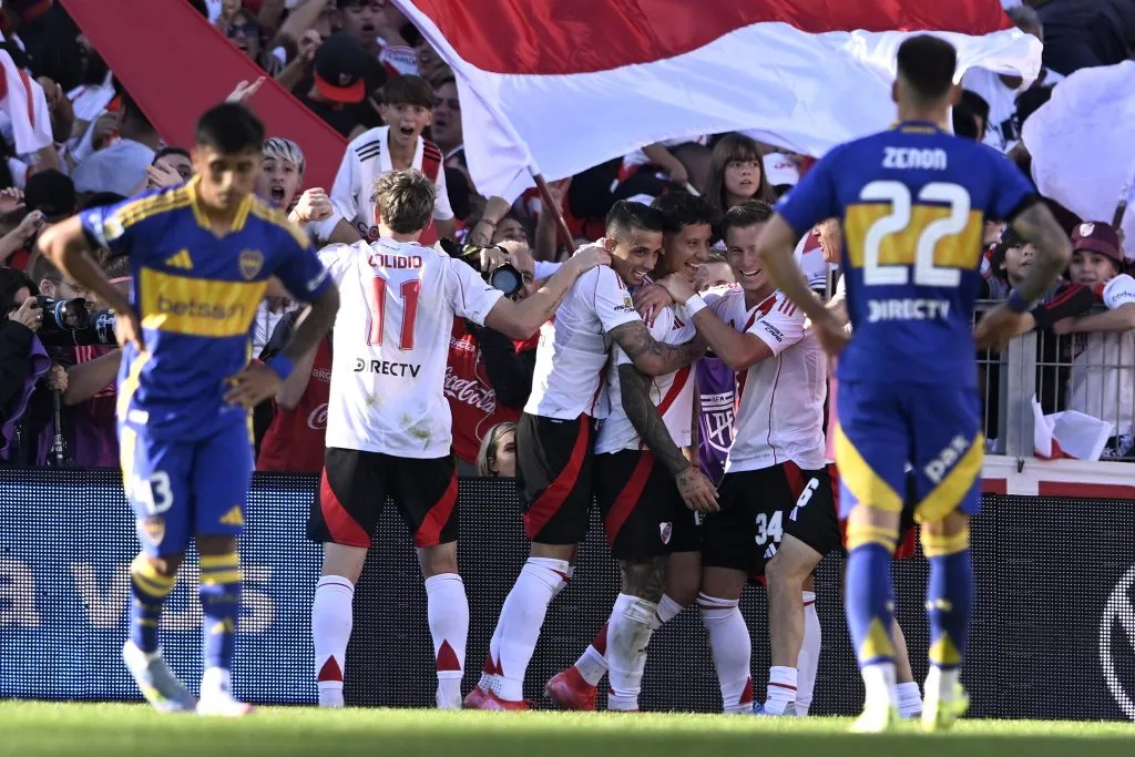River festeja Boca resignado (Foto: Diego Haliasz / LPM).
