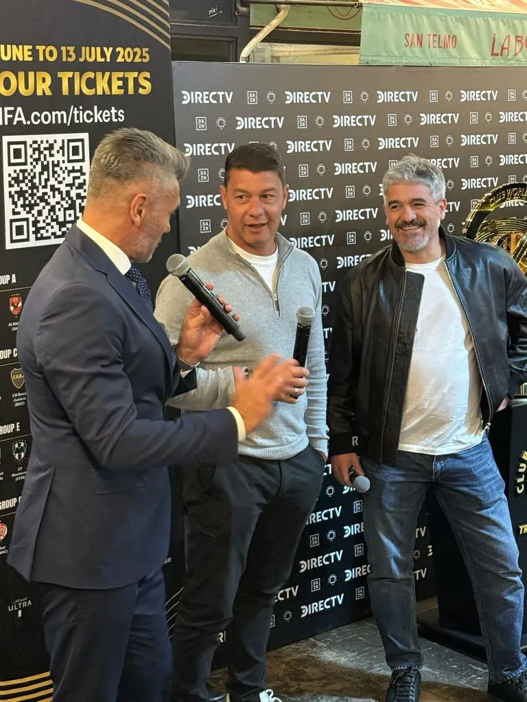Ariel Ortega, invitado de lujo al evento del tour oficial del trofeo del Mundial de Clubes 2025 por la Argentina.