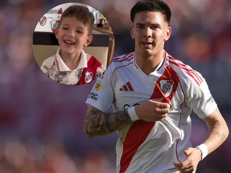 Enorme: gran gesto de Mastantuono con un pequeño hincha de River