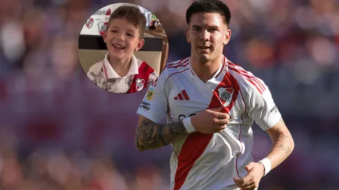 Mastantuono y un gesto espectacular con un hincha.