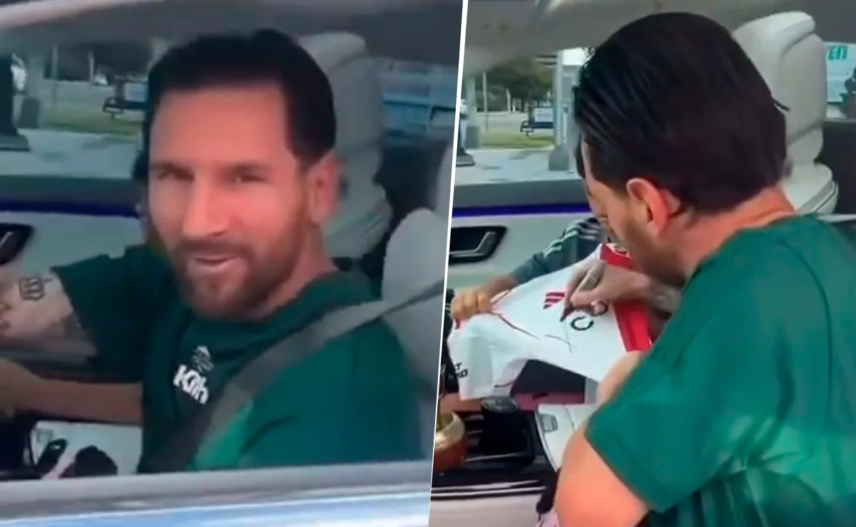 Lionel Messi le puso la firma a una casaca del Millonario.