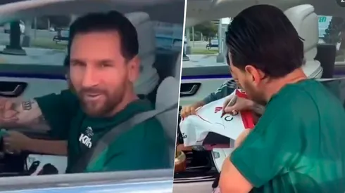 Lionel Messi le puso la firma a una casaca del Millonario.