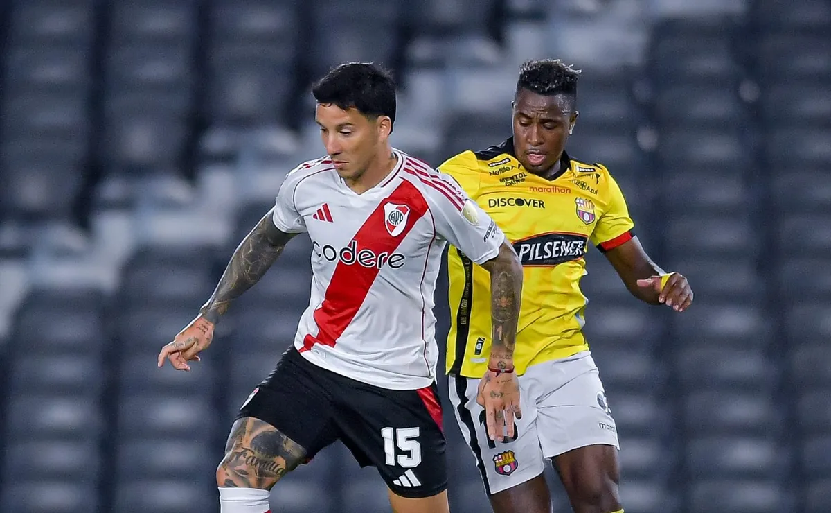 River empató sin goles ante Barcelona de Ecuador en la segunda fecha de la fase de grupos.