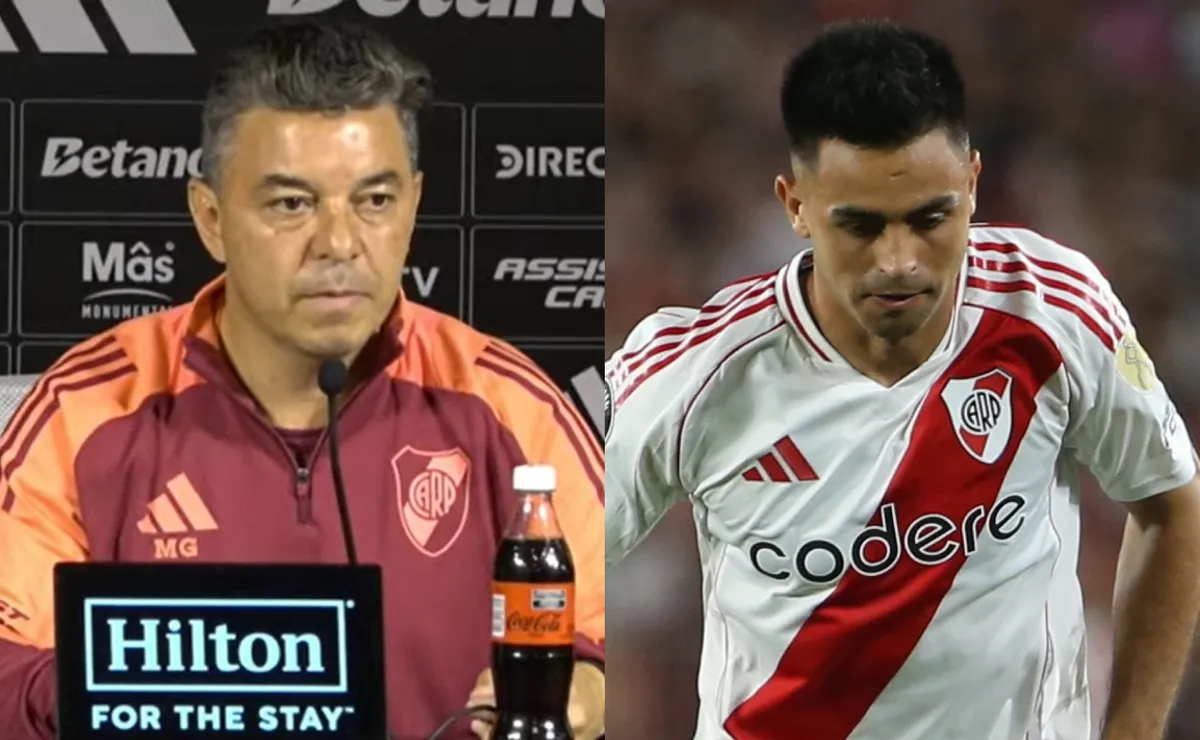 Gallardo habló de la recuperación del zurdo. (Foto: Prensa River y Getty).