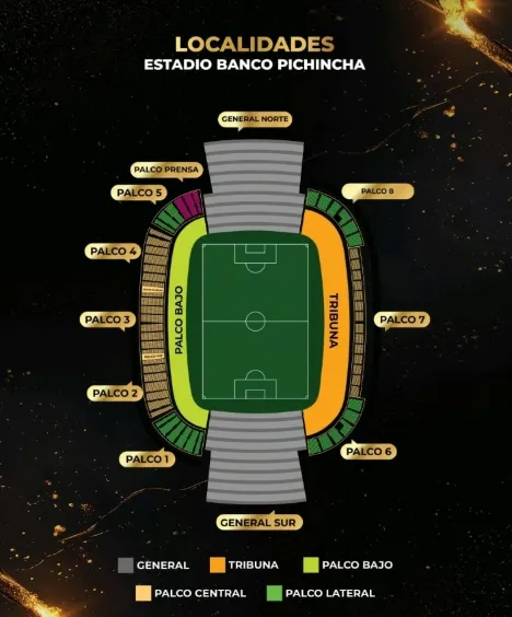 River ocupará la popular General Norte, detrás de uno de los arcos.