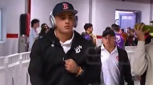 Así llegó al Monumental el ex Boca Morales.