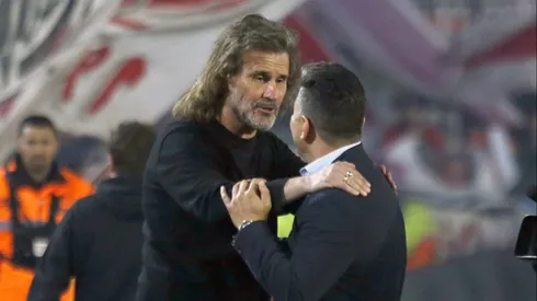 El Gallego Insúa se saludó con Gallardo antes de arrancar el partido. (Foto: Getty).