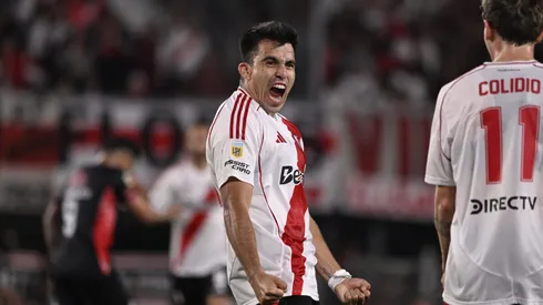 Acuña, uno de los goleadores ante Barracas. Foto: LPM / Diego Haliasz.