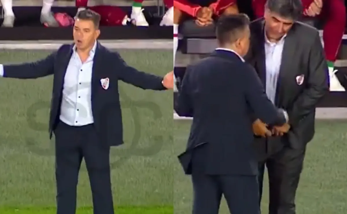 Gallardo reaccionó ante el gol de Huevo Acuña.