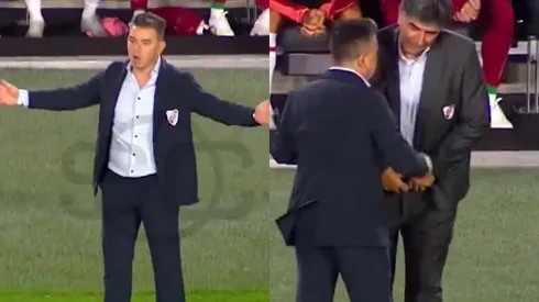 Gallardo reaccionó ante el gol de Huevo Acuña.