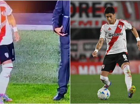Maxi Meza protagonizó una curiosa acción antes de entrar ante Ind. del Valle