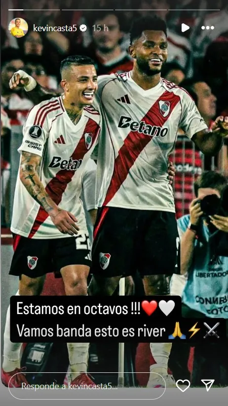 La historia que subió Castaño tras la clasificación de River.