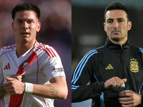 Atento River: Scaloni evalúa citar a Mastantuono a la Selección Argentina