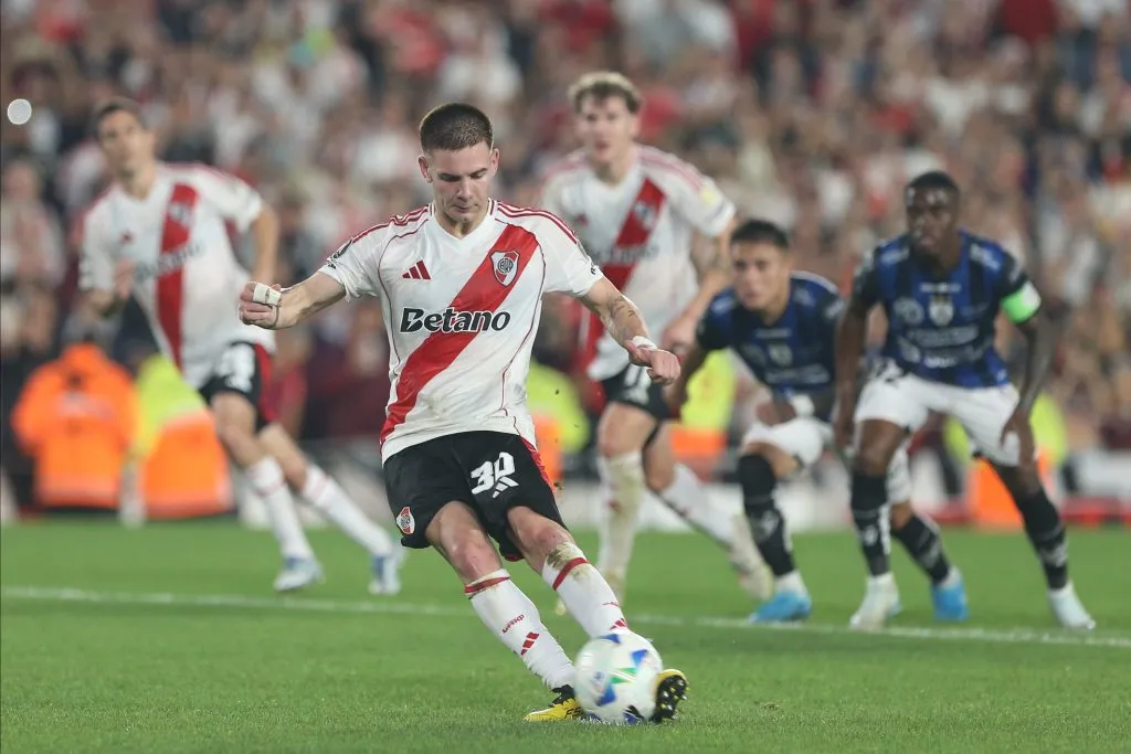 El gol de Mastantuono a Independiente del Valle. (Getty)