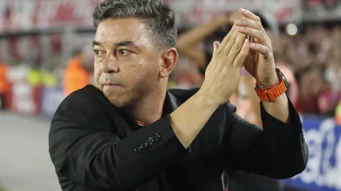 Gallardo piensa el 11 de River vs. Platense.