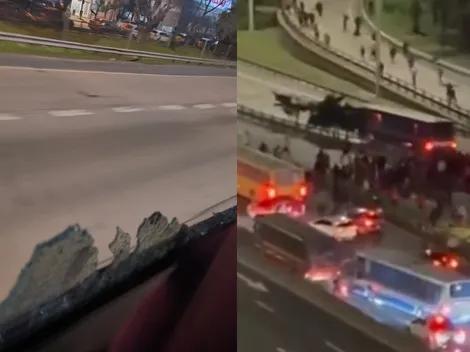 VIDEO | Incidentes, corridas y piedrazos con hinchas de Platense en la General Paz