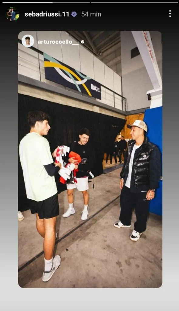 Driussi, junto a Coello en el P1 de Buenos Aires (Foto: Instagram).