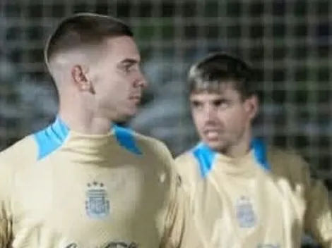 Orgullo de River: la foto de Mastantuono entrenando con la Selección