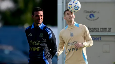 Scaloni habló de Mastantuono en conferencia de prensa.