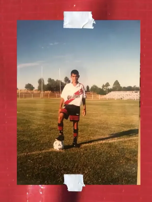 Augusto Fernández, en las inferiores de River.