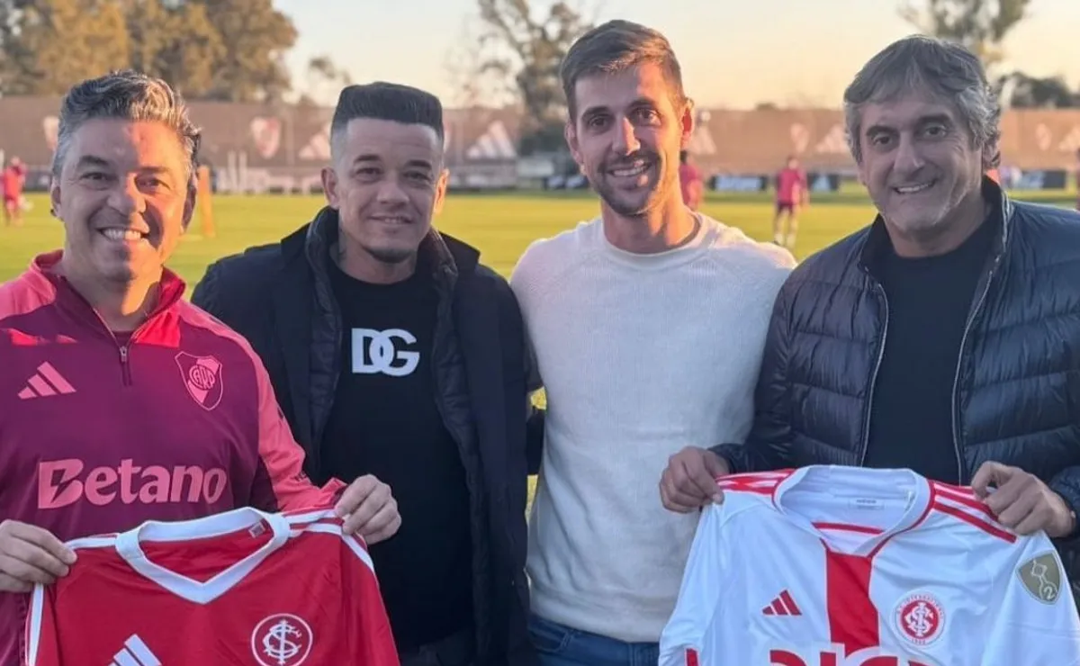 D'Alessandro pasó por el entrenamiento de River.