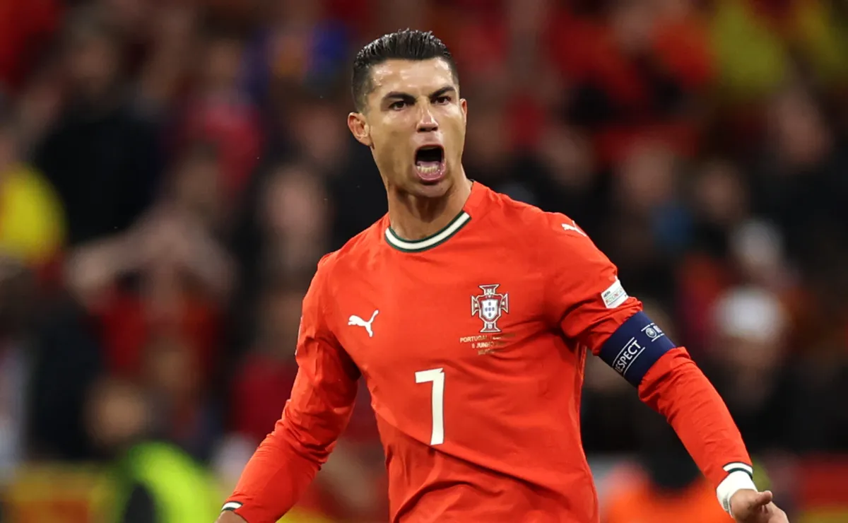 Cristiano festejó con Portugal en la Nations League.