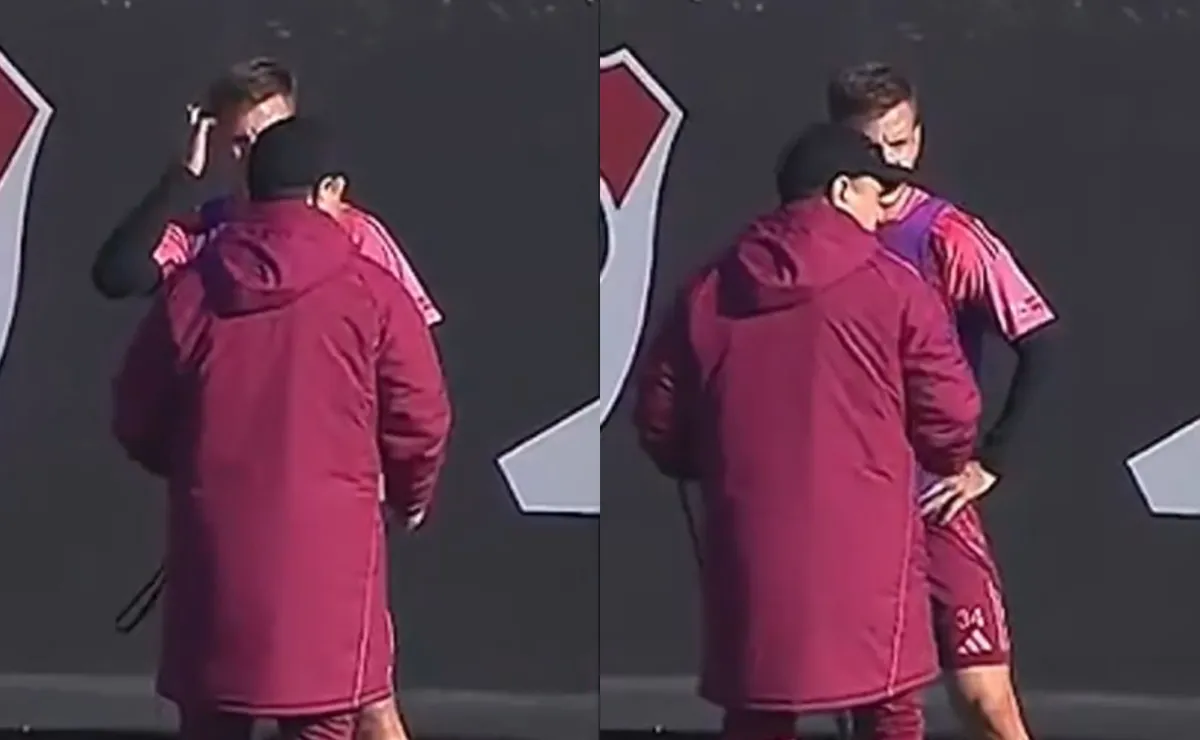 La charla de Gallardo con Galoppo.