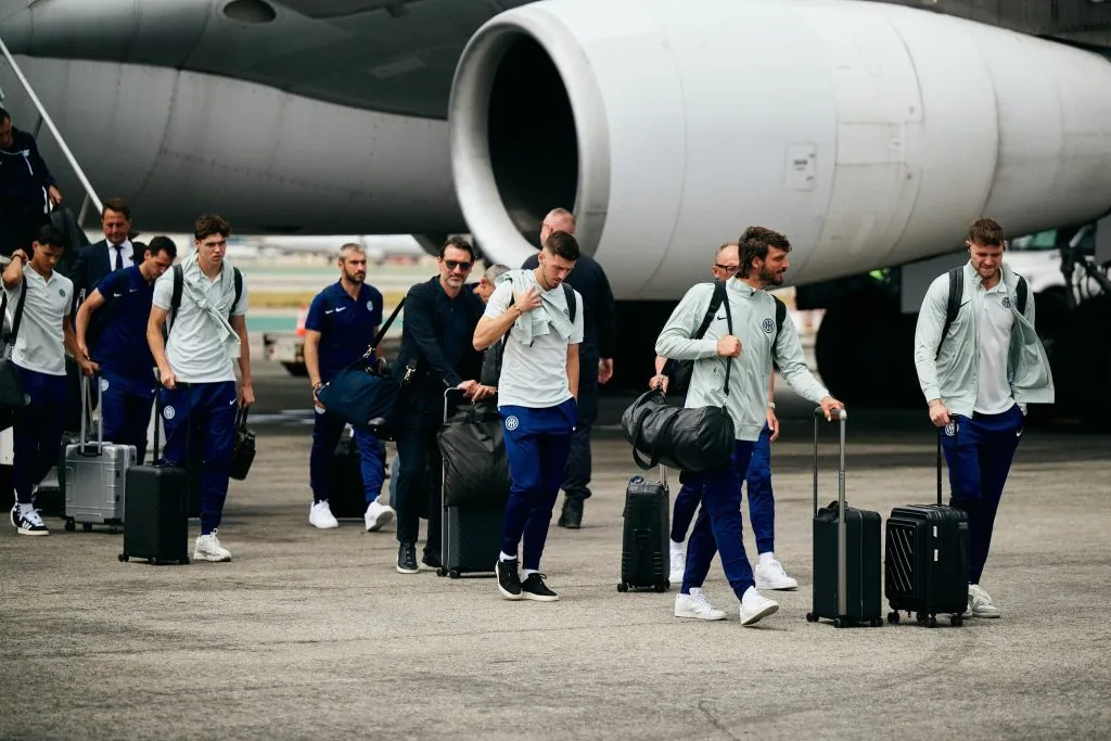 Inter aterrizó en Los Ángeles hace algunas horas. (Foto: @Inter).