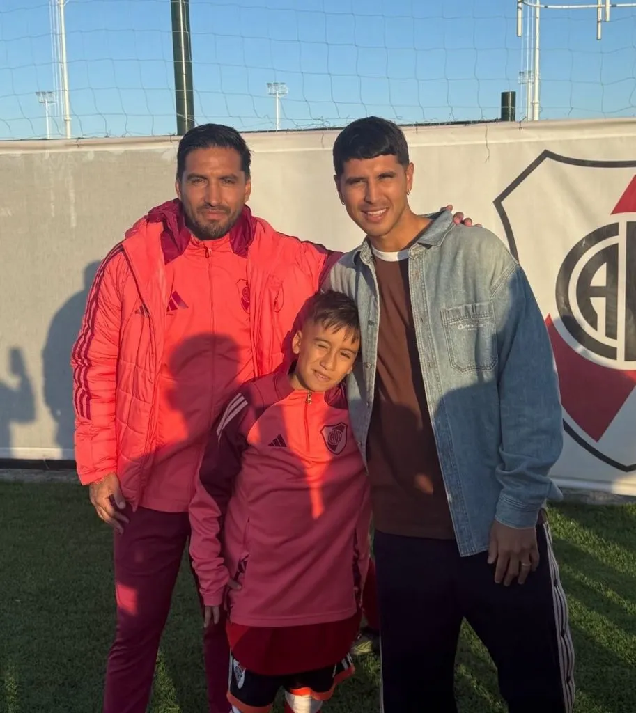 Palacios estuvo en el nuevo predio de Cantilo con las infantiles de River.