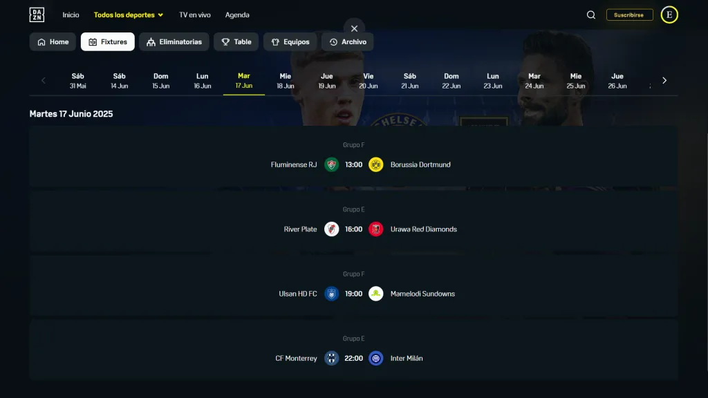 La web de DAZN permite ver el Mundial de Clubes gratis.