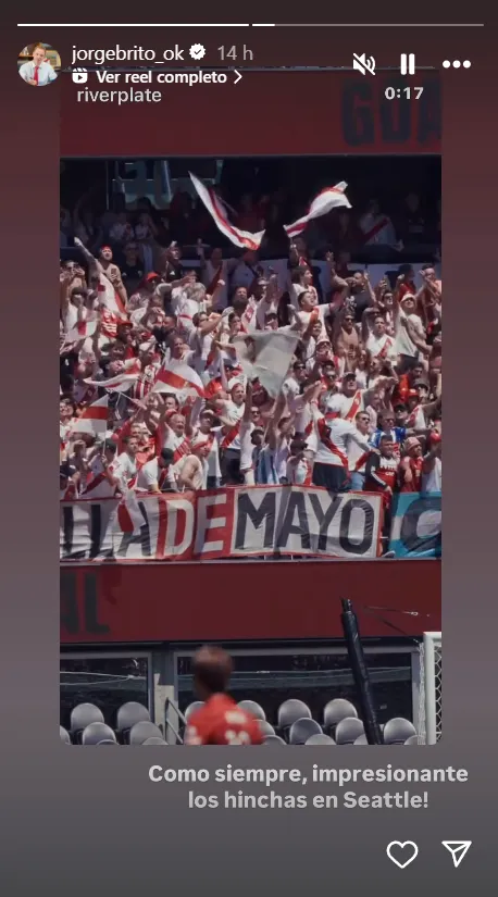 Brito se acordó de los hinchas en el triunfo.